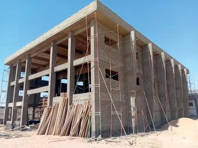 Construction works at Al-Nasrab Water Treatment Plant in Edfu