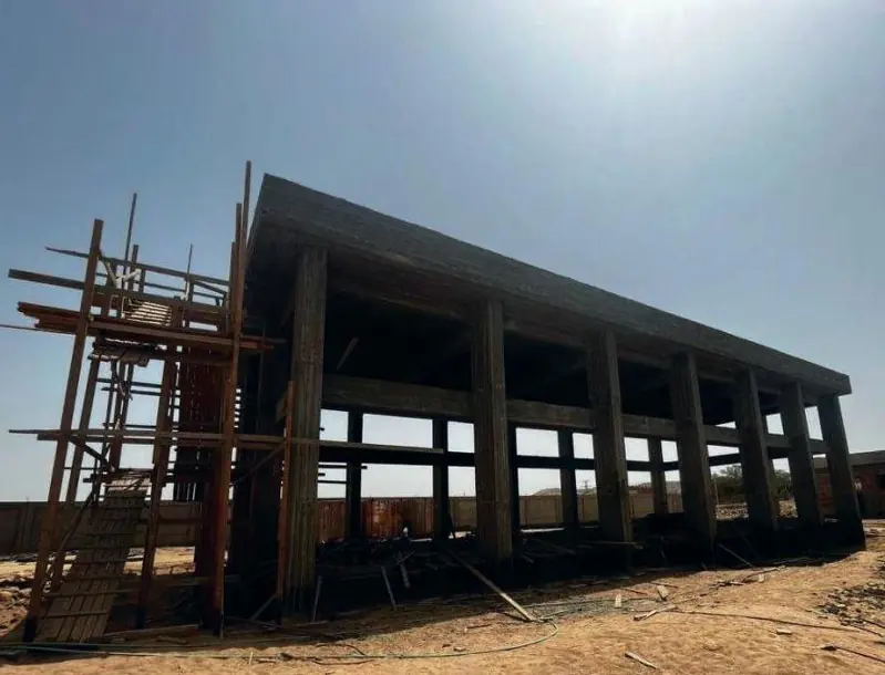 Structural works at Salwa Water Treatment Plant in Kom Ombo